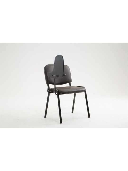 Ken-tuoli, jossa taittuva pöytä keinonahalla, ruskea