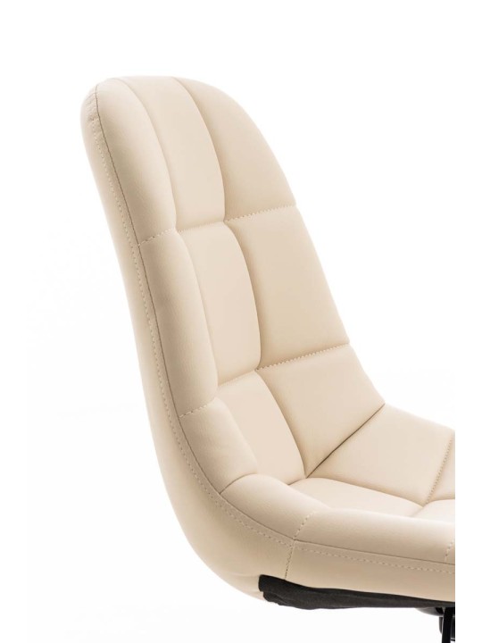 Emil keinonahkainen työtuoli, kermanvärinen