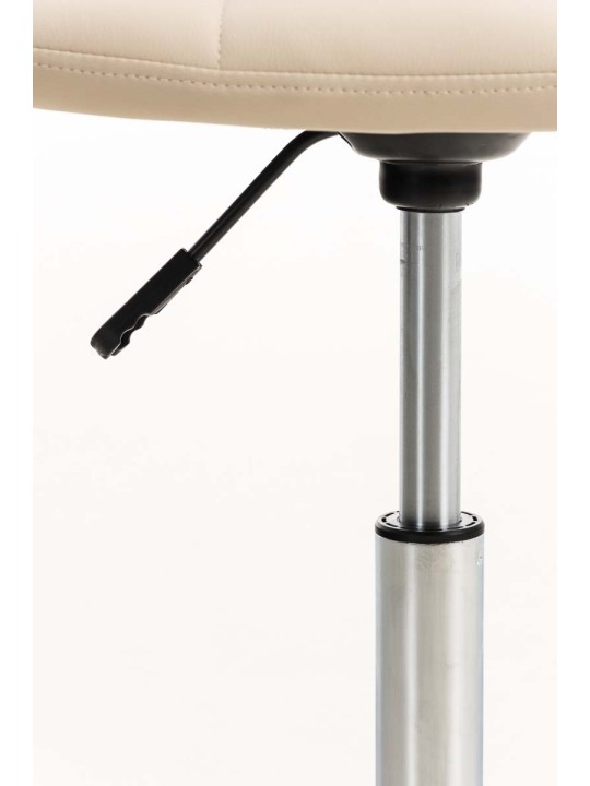 Emil keinonahkainen työtuoli, kermanvärinen