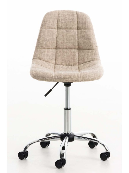 Työtuoli Emil kangasta, kermanvärinen