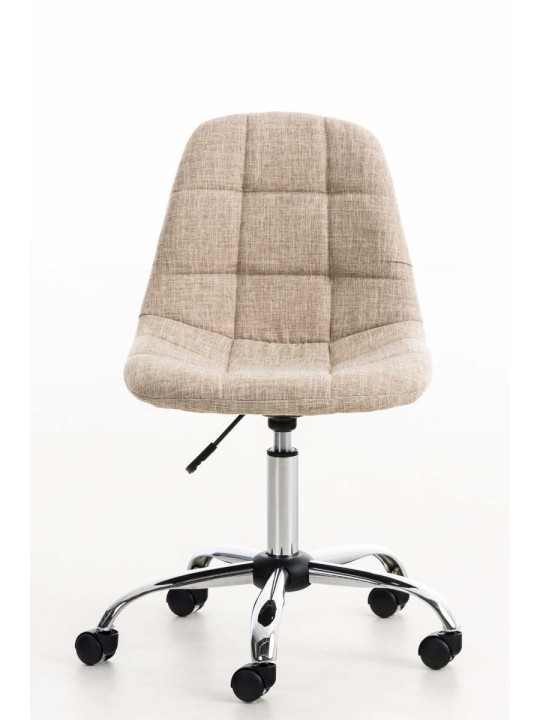 Työtuoli Emil kangasta, kermanvärinen