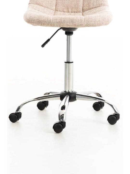 Työtuoli Emil kangasta, kermanvärinen