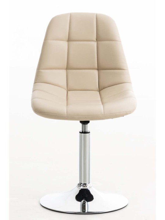 Tuoli Emil keinonahkaa, kermanvärinen