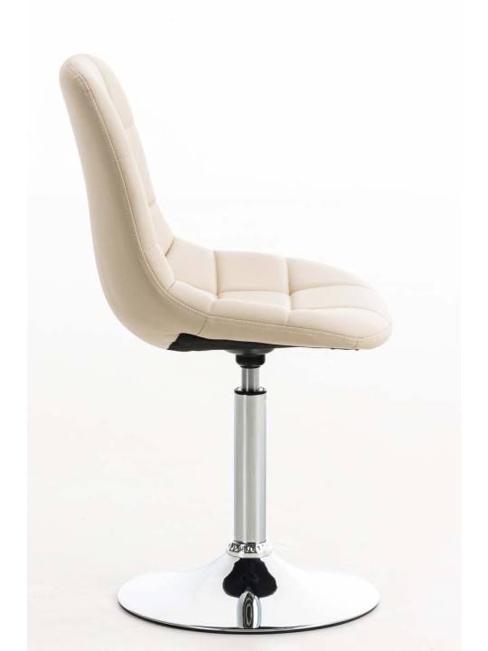 Tuoli Emil keinonahkaa, kermanvärinen