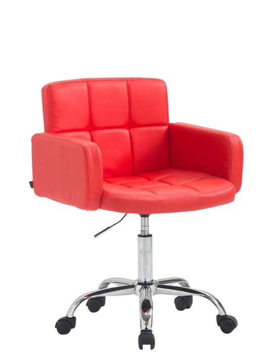 Työjakkara Los Angeles keinonahkaa, punainen