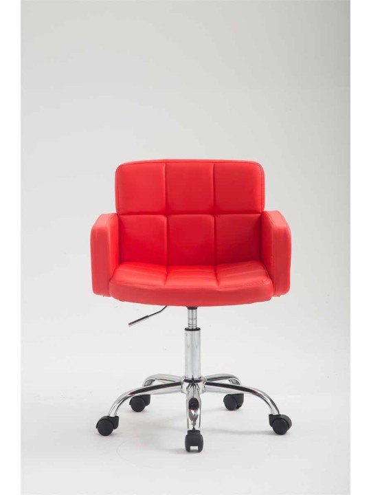 Työjakkara Los Angeles keinonahkaa, punainen