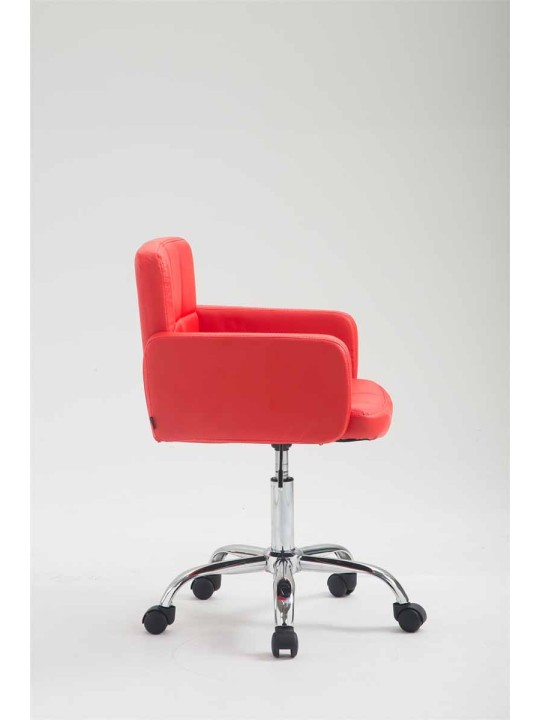 Työjakkara Los Angeles keinonahkaa, punainen