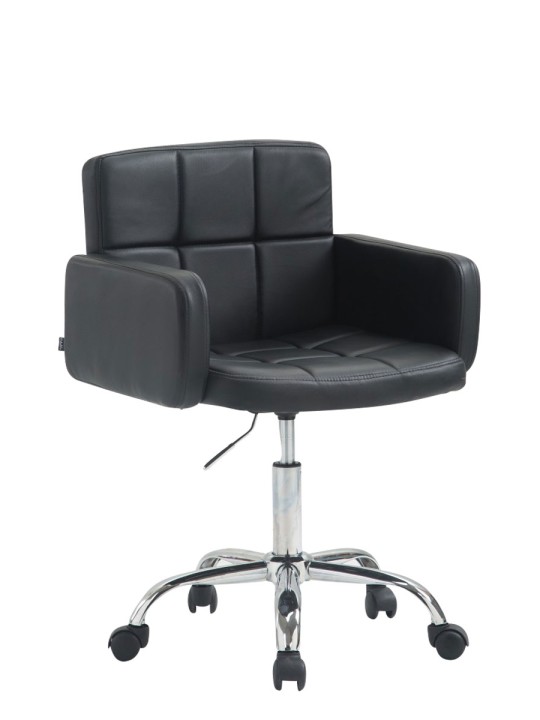 Työjakkara Los Angeles keinonahkaa, musta