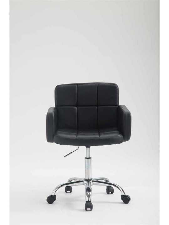 Työjakkara Los Angeles keinonahkaa, musta