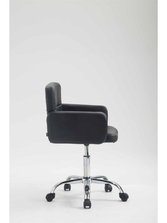 Työjakkara Los Angeles keinonahkaa, musta