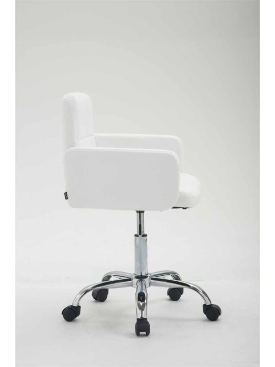 Työjakkara Los Angeles keinonahkaa, valkoinen