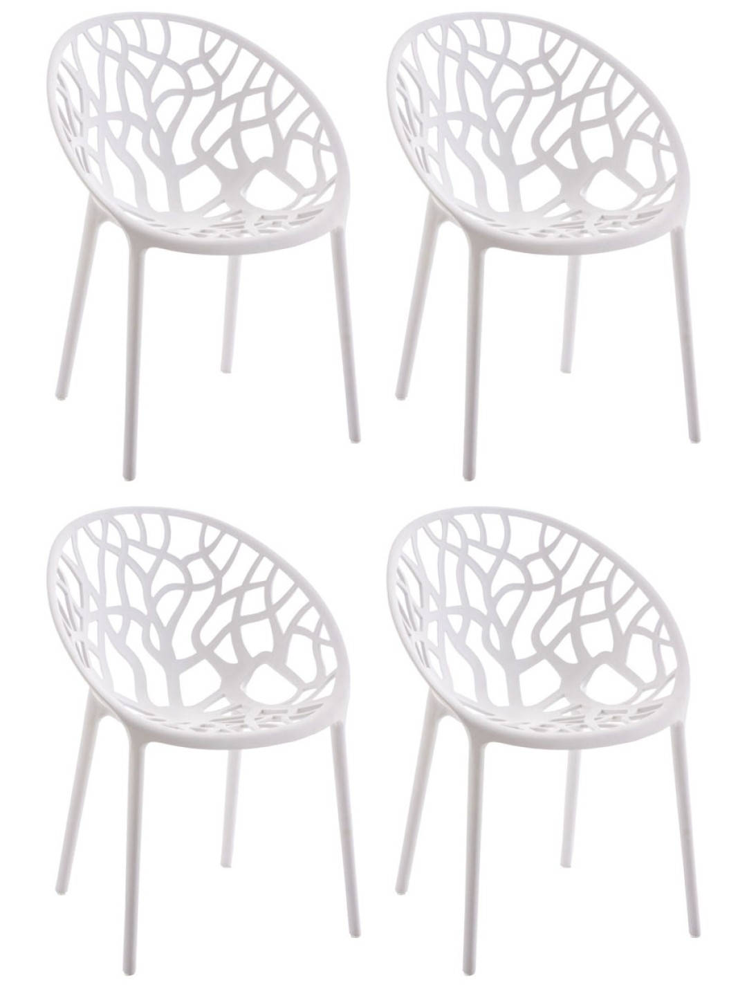 4 tuolin setti Hope, valkoinen