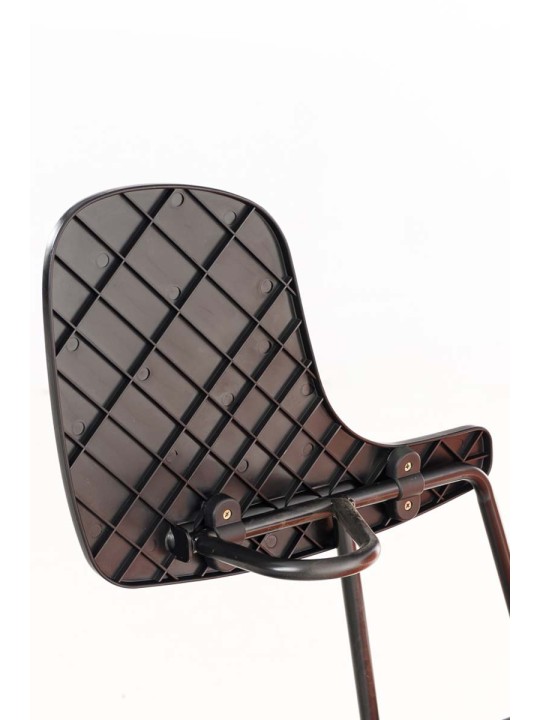 Ken-tuoli, jossa taittuva pöytä keinonahalla, valkoinen