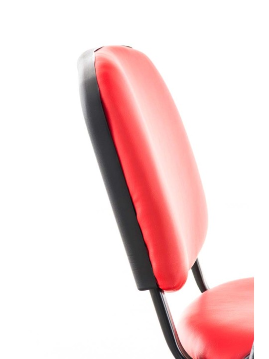 Ken-tuoli, jossa taittuva pöytä keinonahalla, punainen