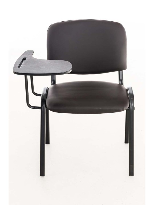 Ken-tuoli, jossa taittuva pöytä keinonahalla, ruskea