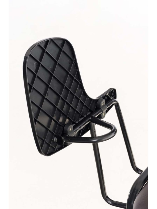 Ken-tuoli, jossa taittuva pöytä keinonahalla, ruskea