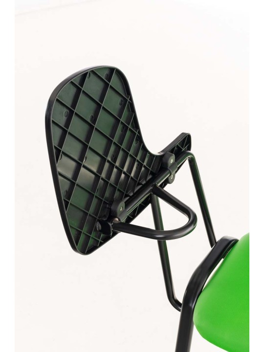 Ken-tuoli, jossa taittuva pöytä keinonahalla, vihreä