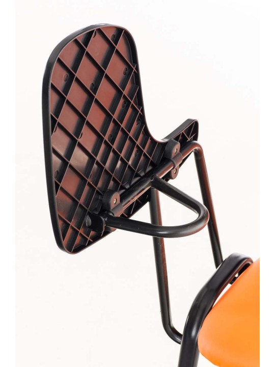 Ken-tuoli, jossa taittuva pöytä keinonahalla, oranssi