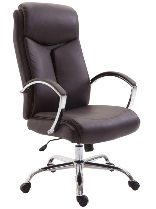 Työtuoli Vaud keinonahkaa, ruskea