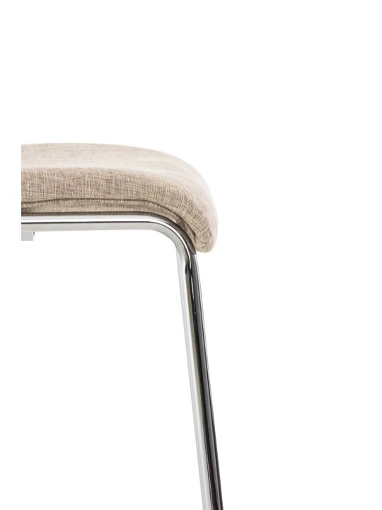 Baarijakkara Hoover-kangas 4-jalkainen runko kromi, kermanvärinen