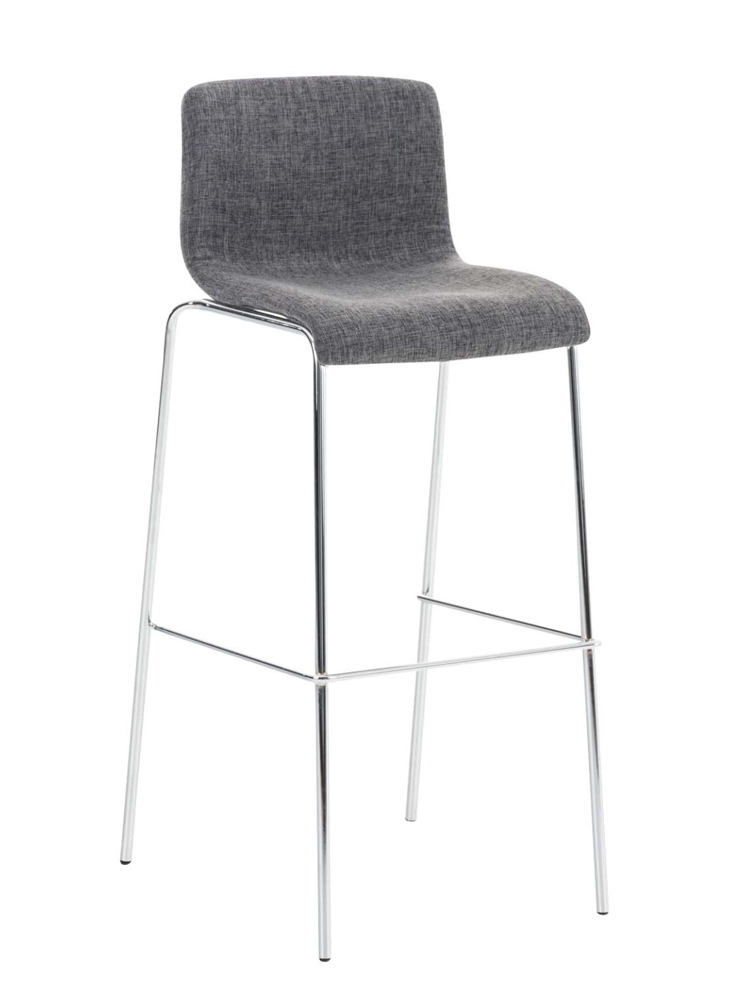 Baarijakkara Hoover-kangas 4-jalkainen runko kromi, vaaleanharmaa