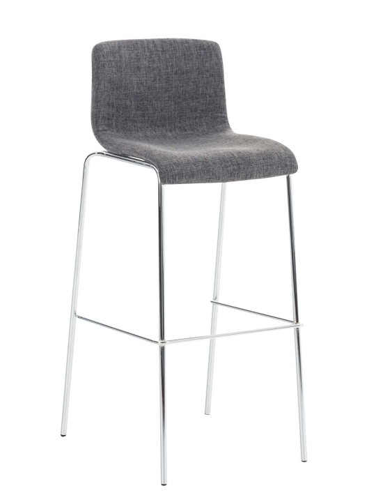 Baarijakkara Hoover-kangas 4-jalkainen runko kromi, vaaleanharmaa