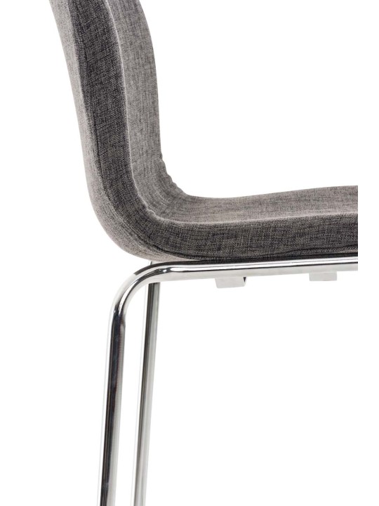 Baarijakkara Hoover-kangas 4-jalkainen runko kromi, vaaleanharmaa