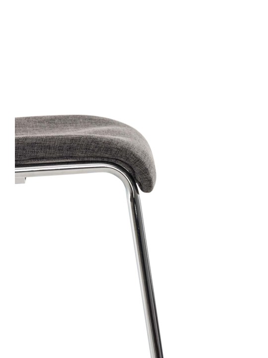 Baarijakkara Hoover-kangas 4-jalkainen runko kromi, vaaleanharmaa