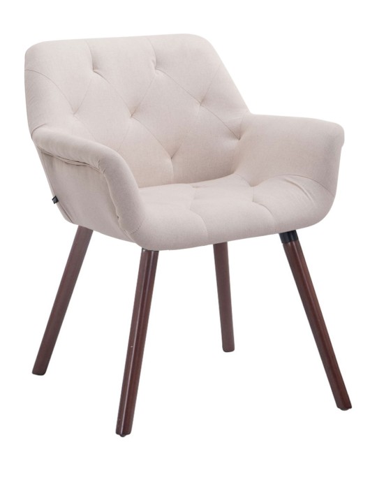Vierailutuoli Cassidy kangas pähkinä, beige