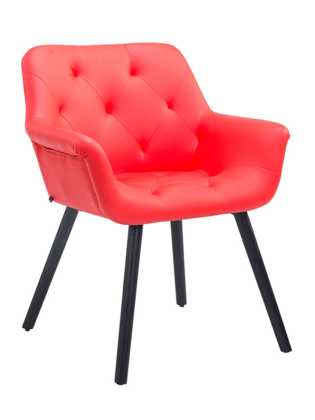 Cassidy keinonahkainen vierailijatuoli, punainen