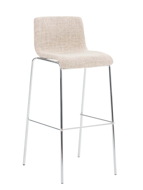 2 baarijakkaran setti Hoover-kangas 4-jalkainen runko kromi, kermanvärinen