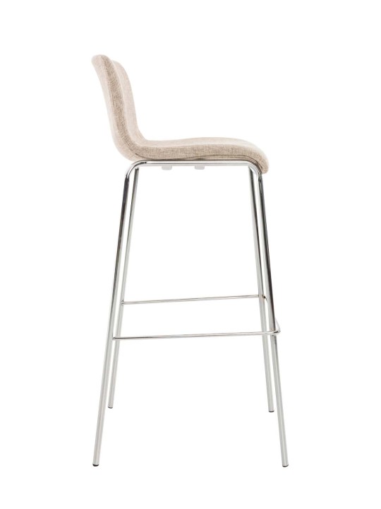 2 baarijakkaran setti Hoover-kangas 4-jalkainen runko kromi, kermanvärinen