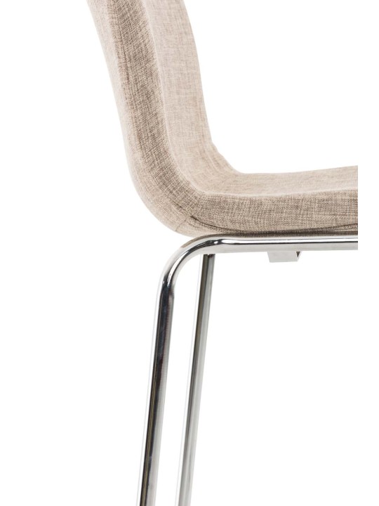 2 baarijakkaran setti Hoover-kangas 4-jalkainen runko kromi, kermanvärinen