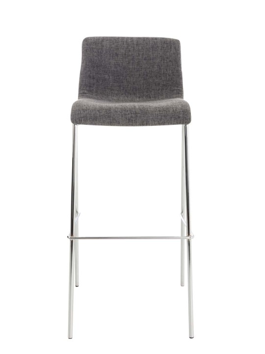 2 baarijakkaran setti Hoover-kangas 4-jalkainen runko kromi, vaaleanharmaa