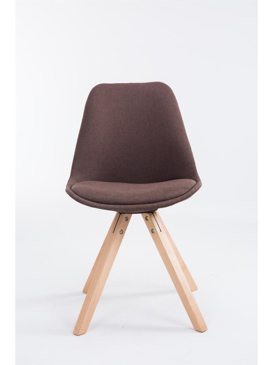 Vierailijatuoli Toulouse kangas Natura Square, ruskea