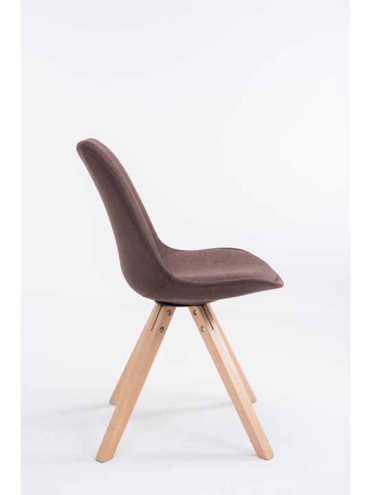 Vierailijatuoli Toulouse kangas Natura Square, ruskea