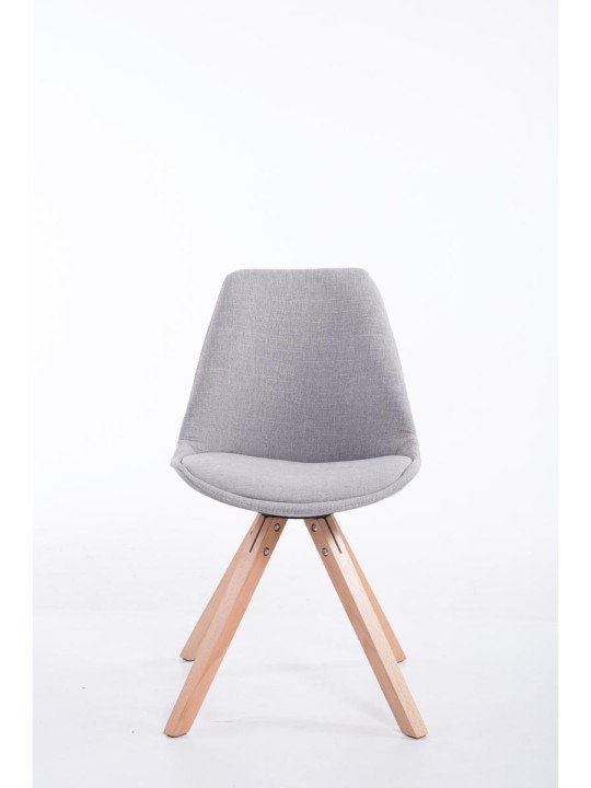 Vierailijatuoli Toulouse kangas Natura Square, harmaa