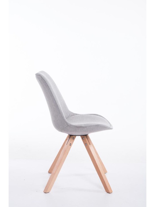 Vierailijatuoli Toulouse kangas Natura Square, harmaa