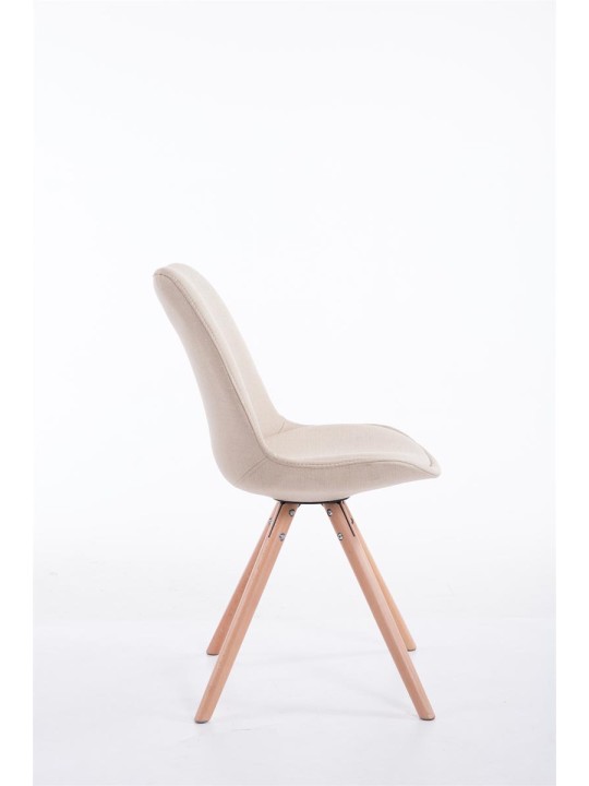 Vierailutuoli Toulouse kangas Natura pyöreä, kermanvärinen