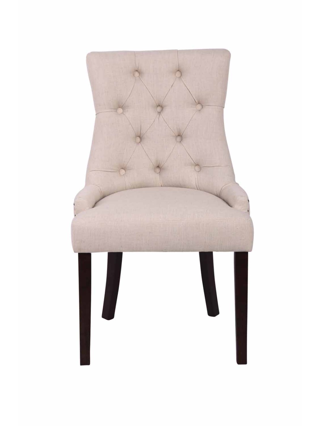 Ruokasalin tuoli Aberdeen kangas antiikki, kermanvärinen