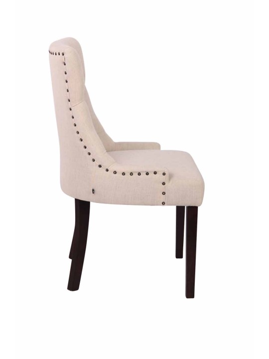 Ruokasalin tuoli Aberdeen kangas antiikki, kermanvärinen