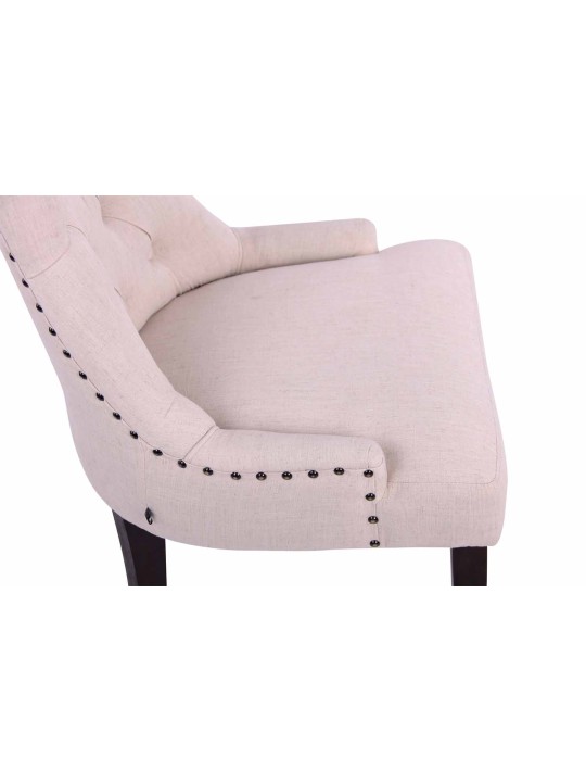 Ruokasalin tuoli Aberdeen kangas antiikki, kermanvärinen