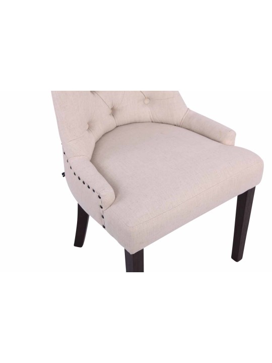 Ruokasalin tuoli Aberdeen kangas antiikki, kermanvärinen