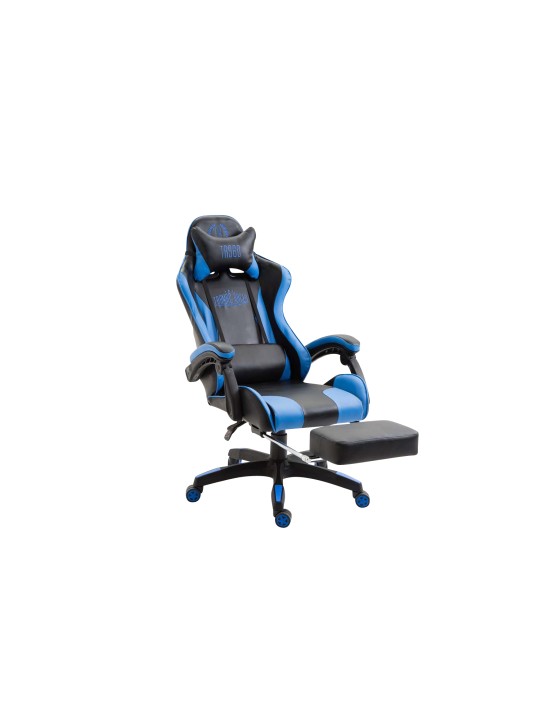 Ignite keinonahkainen työtuoli, musta/sininen