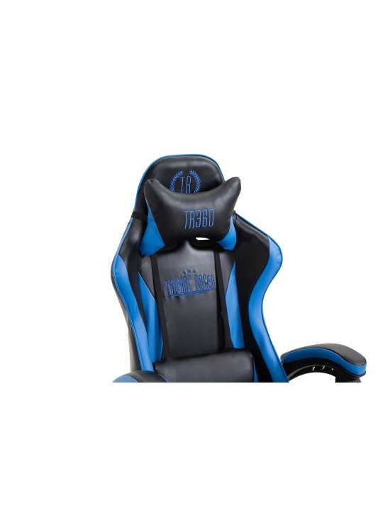 Ignite keinonahkainen työtuoli, musta/sininen