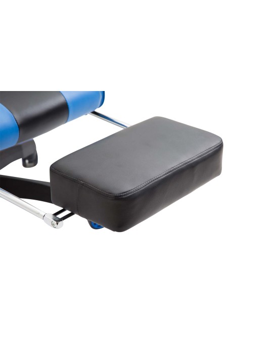 Ignite keinonahkainen työtuoli, musta/sininen