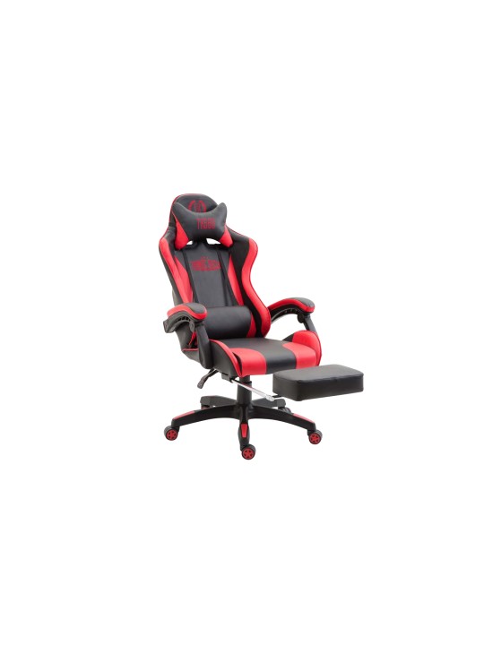 Ignite keinonahkainen työtuoli, musta/punainen