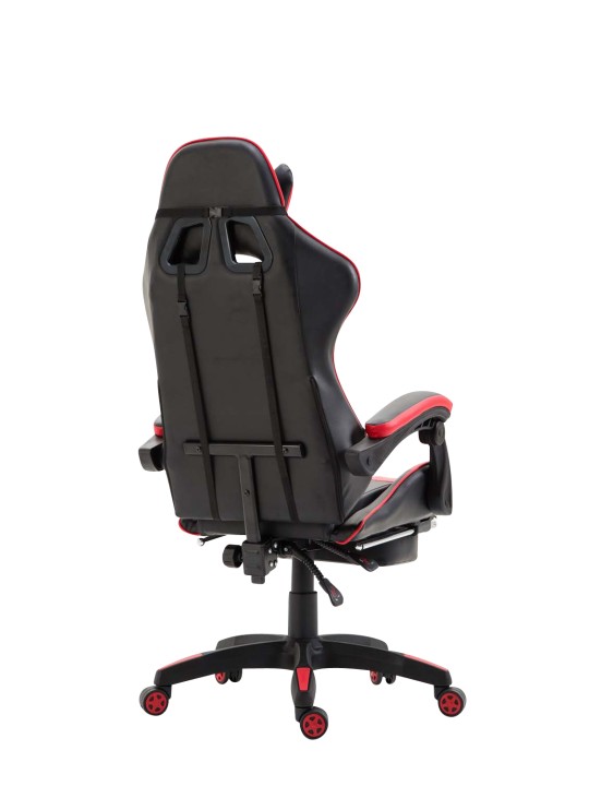 Ignite keinonahkainen työtuoli, musta/punainen