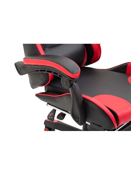 Ignite keinonahkainen työtuoli, musta/punainen