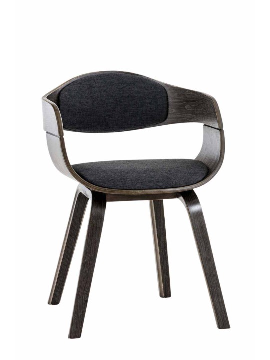 Vierailijatuoli Kingston kangasta, harmaa/tummanharmaa